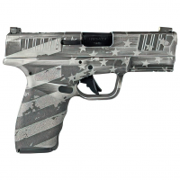 SPRINGFIELD Hellcat Pro OSP 9mm Luger 2x15rd 3.7in Distressed Flag White Pistol (HCP9379BOSPDISFLAGWH)