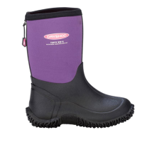 DRYSHOD Kids Girls Tuffy Black/Purple Boot (TUF-KD-PP)