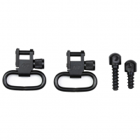 GrovTec GTSW23, Wood Screw Forend Locking Swivel Set, Black Oxide Finish, Black, Includes (1) 1/2" and (1) 3/4" Wood Screw Sling Studs, (2) 1" GT Locking Swivels, (2) Spacers GTSW23