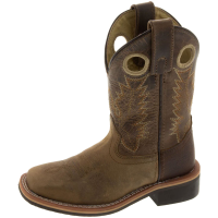 SMOKY MOUNTAIN BOOTS Kids Jesse Brown Distress/Brown Crackle Western Boots (3662)