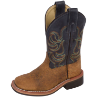 SMOKY MOUNTAIN BOOTS Kids Jesse Brown/Navy Western Boots (3749)