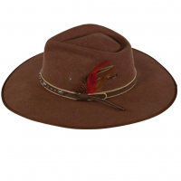 OUTBACK TRADING Swan Wool Heather Brown Hat (1114-HTN)
