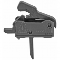 Rise Armament RAVE Super Sporting Trigger, Flat, 3.5 lb Single Stage Pull, Black, Anti-Walk Pins T017F-BLK