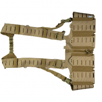 Blue Force Gear 10 Speed Chest Rig, Fits (3) SR-25 Magazines, Cordura Construction, Coyote Brown MM-TSP-CHESTRIG-SR25-01-CB