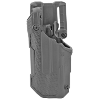 BLACKHAWK T-Series L3D, Duty Holster, Left Hand, Fits Glock 17/19/22/31 With TLR1/TLR2, Includes Jacket Slot Belt Loop, Black Basketweave Finish 44N600BWL