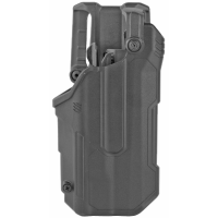 BLACKHAWK T-Series L3D, Duty Holster, Right Hand, Black Finish, Fits Sig P320/P250 With TLR1/TLR2, Includes Jacket Slot Belt Loop 44N661BKR
