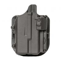 Alien Gear Holsters Rapid Force Level II Slim, Outside the Waistband Holster, Fits Glock 19/23/32/45 with Light, Polymer, Paddle Attachment, Black R2-PA-0057-R-B-L1-D
