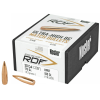 NOSLER RDF, .308 Diameter, 30 Caliber, 175 Grain, Hollow Point Boat Tail, 100 Count 53170
