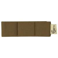 Cole-TAC Elastic Organizer, 3-Cell, Velcro Loop Backing, Coyote Brown EE3003