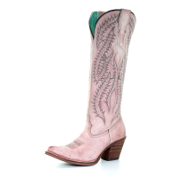 CORRAL Women's Rose Embroidery Tall Top Boots (E1447)
