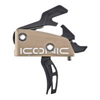 RISE ARMAMENT Iconic by Rise Dual-Blade AR15/AR10 Two-Stage With Anti-Walk Pins FDE Trigger (T22-FDE)