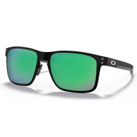 OAKLEY Holbrook Metal Sunglasses with Matte Black Frame and Jade Iridium Lenses (OO4123-0455)