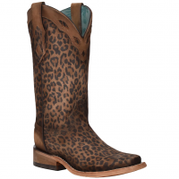 CORRAL Women's Sand Leopard Print Overlay Boots (C3788)