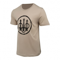 BERETTA Distressed Trident Sand Short Sleeve T-Shirt (TS721T1890011T)
