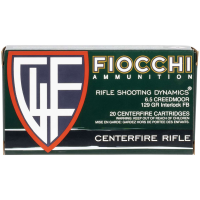 FIOCCHI Field Dynamics 6.5 Creedmoor 129gr PSP 20 Bx/ 10 Cs Ammo (65CMB)