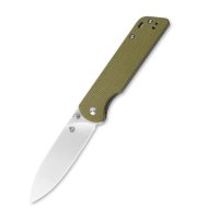 QSP Parrot Light Green Micarta Copper Washer Pocket Knife (QS102-G-Parrot)