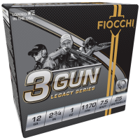 FIOCCHI 3 Gun Match 12 Gauge 2.75in 1 oz 7.5 Shot 25 Bx/10 Cs Ammo (12DL3G75)