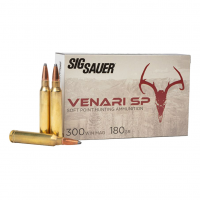 SIG SAUER Venari Soft Point 300 Win Mag 180 Grain Box/20 Rifle Ammo (V300WMSP180-20)
