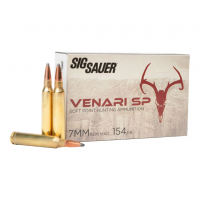 SIG SAUER Venari Soft Point 7mm Rem Mag 154 Grain Box/20 Rifle Ammo (V7MMSP154-20)