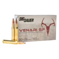 SIG SAUER Venari Soft Point 30-06 Sprg, 165 Grain Box/20 Rifle Ammo (V3006SP165-20)