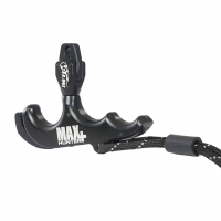 T.R.U. BALL ARCHERY 3 Finger Max Hunter Plus Black Bow Release with Lanyard (TMHP-BK)