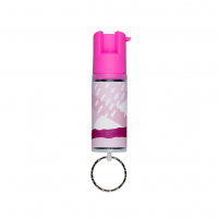 SABRE Pink Abstract 25 Bursts Pepper Spray with Key Ring (KR-NBCF-02)