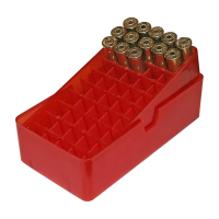 MTM 50 Round Square Hole 38 - 357 Red Slip-Top Ammo Box (E50-38-29)