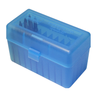 MTM Flip-Top 223 204 Ruger 6x47 50 Round Clear Blue Ammo Box (RS-50-24)