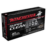 WINCHESTER Super Clean 40SW 120Gr Zinc FMJ 50/500 Handgun Ammo (W40SWLF)