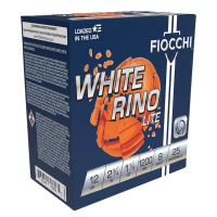 FIOCCHI White Rino Lite 12Ga 2.75in #8 Lead 25rd/Box Shotshell (12WRNL8)