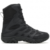 MERRELL Moab 3 Black 8in Zip Waterproof Wide Tactical Boots (J003907W)