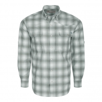 DRAKE Cinco Ranch Western Plaid Long Sleeve Monument Gray Shirt (DS2236-MGY)