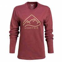 VORTEX Women's Alpine Line Burgundy Heather LS T-Shirt (221-24-BHE)
