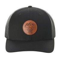 VORTEX Men's Three Peaks Cap with Leather Patch (121-01-BLK)