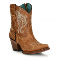 CORRAL Women's Golden Embroidery Ankle Boot (A4218)