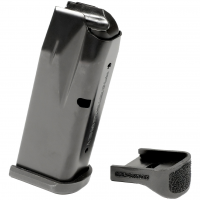 CANIK 9mm 12rd Black Magazine With Flush Baseplate and Finger Rest Baseplate For MC9 (MA2277)