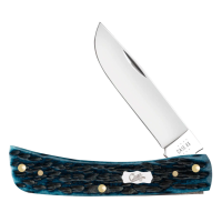 CASE XX Sod Buster Jr Jigged Mediterranean Blue Bone Pocket Knife (51854)