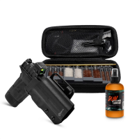 GRITR OWB Kydex Right Hand Holster for Smith & Wesson M&P Shield EZ 9/380 w/ Multi-Caliber Firearm Cleaning Kit & Gun CLP