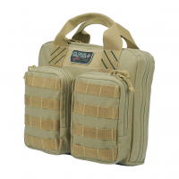 G*OUTDOORS Tactical Double + 2 Pistol Tan Range Bag (GPS-T1411PCT)