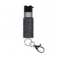 SABRE Jeweled Black Pepper Spray with Key Ring (KR-J-BK-02)