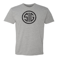 SIG SAUER Men's Distressed Mark Athletic Gray Heather T-Shirt (SG-TEE-MARK-DISTRESSED)