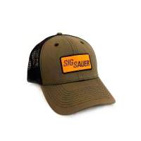 SIG SAUER Men's Leather Patch Trucker Hat (SG-HAT-SIG-LP)
