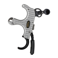 T.R.U. BALL ARCHERY Blade Pro Flex Adjustable Finger Pieces Medium Black/QuickSilver Release Aid (TBPF-BKQS-M)