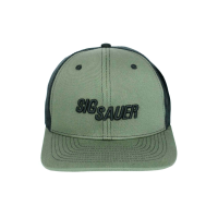 SIG SAUER Men's 3D Logo Mil Green Trucker Hat (SG-HAT-MG-SS)