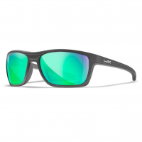 WILEY X EYEWEAR Kingpin Sunglasses with Matte Graphite Frame and Captivate Polarized Green Mirror Lens (ACKNG07)