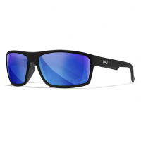 WILEY X EYEWEAR Peak XL Sunglasses with Matte Black Frame and Captivate Polarized Blue Mirror Lens (ACPEA19XL)