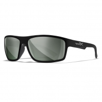 WILEY X EYEWEAR Peak Sunglasses with Matte Black Frame and Grey Silver Flash Lens (ACPEA06)