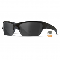 WILEY X EYEWEAR Valor Shooting Sunglasses with Matte Black Frame and Smoke Grey/Clear/Light Rust Lens (CHVAL06)