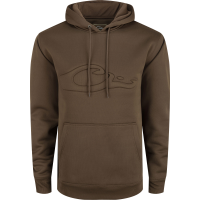 DRAKE Men's The Back Eddy Embossed Chocolate Chip Solid Hoodie (DS2298-CHC)