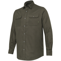 BERETTA Men's Cadet Flannel Green/Brown Check Long Sleeve Shirt (LU991T243507X1)